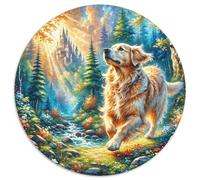 Puzzle Golden Retriever 1000 Piezas para Adultos Y Niños Juego Difícil De Cochetón Rompecabezas Golden Castillo Jungla Decorativo Regalo Original 1000pcs (67.5x67.5cm)
