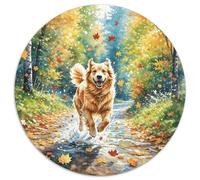 Puzzle Golden Retriever 1000 Piezas para Adultos Y Niños Juego Difícil De Cochetón Rompecabezas Golden Bosque Corriendo Decorativo Regalo para Hombre 1000pcs (67.5x67.5cm)