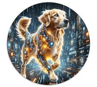 Puzzle Golden Retriever 1000 Piezas para Adultos Y Niños Juego EduGatoivo De Cochetón Puzzles Golden Espacio Digital Decorativo Regalo Original 1000pcs (67.5x67.5cm)