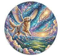 Puzzle Golden Retriever 1000 Piezas para Adultos Y Niños Juego EduGatoivo De Cochetón Rompecabezas Golden Alas Decorativo Regalo Ideal 1000pcs (67.5x67.5cm)
