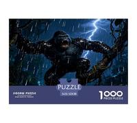 Puzzle Gorila 1000 Piezas - para Adultos Puzzle De Selva con Relámpagos, Desafiante Y Estimulante, Decorativo, Regalo Original 52x38cm/1000pcs