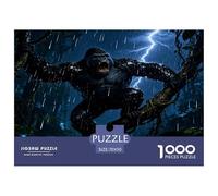 Puzzle Gorila 1000 Piezas - para Adultos Puzzles De Selva con Relámpagos, Juguete EduGatoivo, Arte Decorativo, Regalo Original 70x50cm/1000pcs