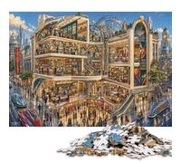 Puzzle Gran almacén del Futuro de Madera 500 Piezas, Regalo de Viaje