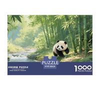 Puzzle Gran Panda De 1000 Piezas para Adultos, Puzzle Bosque de Bambú Adultos, Rompecabezas Familiar Regalos Creativos 38x26cm/1000pcs
