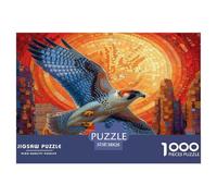 Puzzle Halcón peregrino 1000 Piezas para Adultos, Puzzle Ave de Mosaico Colorido Adultos, Juego De Rompecabezas De Habilidad Difícil De Completar 38x26cm/1000pcs
