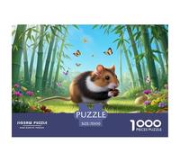 Puzzle Hamster Chino De 1000 Piezas para Adultos, Puzzle Spring Bosque de bambú Scenery Adultos, Juego Didáctico Productos Lúdicos Creativos 70x50cm/1000pcs