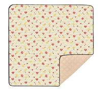 Puzzle & Heart - Tapete de juego grande y resistente para actividades de bebé, para interiores y exteriores, tapete de una sola pieza, para bebés y niños pequeños, 50 x 50 pulgadas