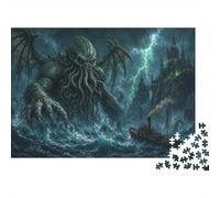 Puzzle Horror Lovecraftiano Mitos de Cthulhu 1000 Piezas, Juego Adulto