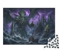 Puzzle Horror Lovecraftiano Mitos de Cthulhu 1000 Piezas, Juego Adulto