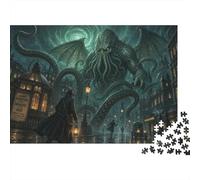 Puzzle Horror Lovecraftiano Mitos de Cthulhu 1000 Piezas, Juego Adulto