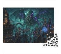 Puzzle Horror Lovecraftiano Mitos de Cthulhu 1000 Piezas, Juego Adulto