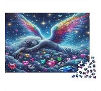 Puzzle Imposible 1000 Piezas Ángel del Dolor Corazones de Gemas Cartón Premium Piezas Encajables para Expertos 70x50cm