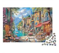 Puzzle Imposible 1000 Piezas Pueblo costero Italiano 70x50 cm Adultos y Adolescentes Mayores de 14 años Relajación Inteligencia Decoración del hogar