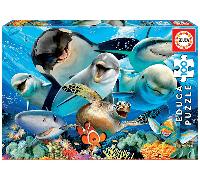 Educa Borrás Puzzle infantil 100 piezas Selfies bajo el agua Cartón reciclado (18062)
