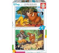 puzzle infantil 2x20 disney animals de 3-5 anos educa borras 18103