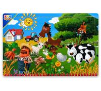 Puzzle Infantil Granja 104 Piezas | Puzle Educativo para Niños con Animales de Granja | Rompecabezas Infantil de Vaca, Caballo, Granjero, Tractor y Campo | Juego de Concentración y Motricidad