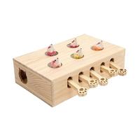 Puzzle interactivo para gatos - Juego de gato de madera y peek para gatitos de interior, juguete atractivo para mascotas | Fomenta la curiosidad natural con un juego de acción para Hell-and-Track-A