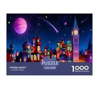 Puzzle Interstellar Ciudad de Cuentos de Hadas De 1000 Piezas Interesante Rompecabezas Adultos De 1000 Piezas Obra De Arte Entretenimento 52x38cm/1000pcs