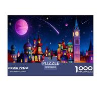 Puzzle Interstellar Ciudad de Cuentos de Hadas De 1000 Piezas Interesante Rompecabezas Hombres Y Mujeres De 1000 Piezas Juego Hobby 38x26cm/1000pcs