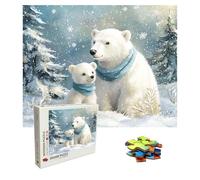 Puzzle Invierno Puzzle 3000 Piezas, Rompecabezas Adultos, Oso Puzzles de Madera, Gigante Imposible Jigsaw para Toda La Familia 122x81 cm, Creativa Adultos Puzzles Estilo Clásico, Multicolor 8p-73