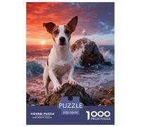 Puzzle Jack Russell Terrier 1000 Piezas - para Adultos Y Niños Rompecabezas De Costa al Atardecer, Desafío Mental Y Juego Complejo, Arte Decorativo, Regalo Ideal 70x50cm/1000pcs