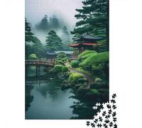 Puzzle Japón jardín Escena De 1000 Piezas Interesante Rompecabezas Hombres Y Mujeres De 1000 Piezas Decoracion Hobby 38x26cm/1000pcs