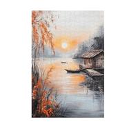 Puzzle Japón Puzzle 1500 Piezas Atardecer Imposible, DIY Obra de Arte de Juego de Rompecabezas para Adultos, Rompecabezas de Impresión de Alta Definición Multicolor, Decoracion Hogar 87x57cm D-868