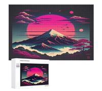 Puzzle japonés de cereza para adultos, 1000 piezas, tablero reciclado de alta calidad para aprender, juguetes educativos, juegos familiares, puzzle de madera para niños (75 x 50 cm)