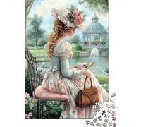 Puzzle jardín Dama Victoriana De 1000 Piezas Interesante Rompecabezas para Adultos De 1000 Piezas Obra De Arte Entretenimiento Creativo 70x50cm/1000pcs