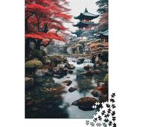 Puzzle Jardín del Templo Japonés De 1000 Piezas Interesante Rompecabezas Hombres Y Mujeres De 1000 Piezas Obra De Arte Regalo 70x50cm/1000pcs