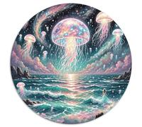 Puzzle JellyPez 1000 Piezas A Partir De 14 Años Juego Difícil De Cartón Puzzles Cielo Noche Medusa Decorativo Regalo para Hombre 1000pcs (67.5x67.5cm)
