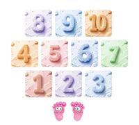 Puzzle Juego de Números Hopse, 10 Números Alfombra de Hopscotch DIY Juego de Hopse Adhesivo de Suelo para Niños Huella Adhesivo de Pared de Suelo para Dormitorio Aula Suelo Pasillo Habitación Infantil