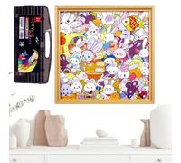 Puzzle Juguetes - Decoración Del Hogar Artesanía De Conejo,Colores Pintados A Mano Juegos De Para Niños - Para 6-12 Años Navidad Cumpleaños Vacaciones Amigos Viajes