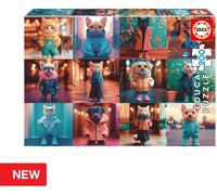 Puzzle Junior 200 Animales de Moda - EDUCA