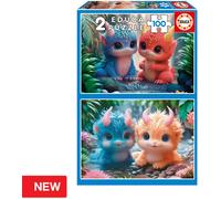 Puzzle Junior 2x100 Monstruos Adorables - EDUCA