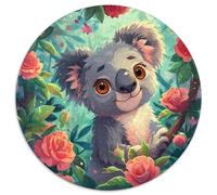 Puzzle Koala 1000 Piezas para Adultos Juego Relajante de cartón Puzzles Koala Flores Plantas Verdes Decorativo Regalo para Hombre 1000pcs (67.5x67.5cm)