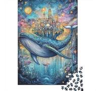 Puzzle Kunpeng 1000 Piezas para Adultos Juego Relajante De Madera Puzzles Castillo en Lomo de Ballena Decorativo Regalo Ideal 1000pcs (75x50cm)