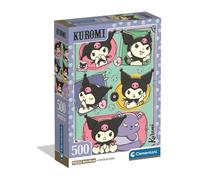 Clementoni - Kuromi Collection - Puzzle de 500 Piezas para Adultos, Diseño de Expresiones Kawaii, Incluye Póster, 49 x 36 cm, 35622