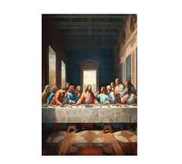 Puzzle La última Cena Puzzle 300 Piezas Hombre Imposible, Obra de Arte de Juego de Rompecabezas para Adultos, Rompecabezas de Impresión de Alta Definición Multicolor, Decoracion Hogar 38x26cm D-1752