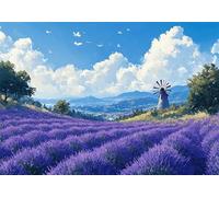 Puzzle Lavanda Puzzle 4000 Piezas Flor Rompecabezas Adultos Pieza de Madera Juguete Desafiante, Entretenimiento en Familia Rompecabezas, Gigante Imposible Jigsaw para Decoración del Hogar regalo U-587