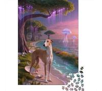 Puzzle Lebrel Italiano 1000 Piezas - para Adultos Y Niños Rompecabezas De Costa, Juego Educativo, Desarrolla La Concentración Arte Decorativo, 70x50cm/1000pcs