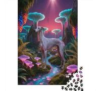 Puzzle Lebrel Italiano 1000 Piezas - para Adultos Y Niños Rompecabezas De Fantasy Valle, Anti Estrés, Relajarse Arte Decorativo, Regalo Ideal 70x50cm/1000pcs