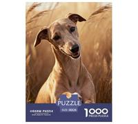Puzzle Lebrel Italiano 1000 Piezas - para Adultos Y Niños Rompecabezas De Prado Amarillo, Juego EduGatoivo, Arte Decorativo, Regalo para Hombre 38x26cm/1000pcs