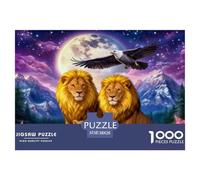 Puzzle León 1000 Piezas - para Adultos Rompecabezas De Moon Montañas, Juego Divertido E Instructivo, Decorativo, Regalo Ideal 38x26cm/1000pcs