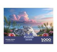 Puzzle Leopardo de Las Nieves 1000 Piezas - para Adultos Puzzle De Dunas, Juego Divertido E Instructivo Decorativo, 52x38cm/1000pcs