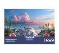Puzzle Leopardo de Las Nieves 1000 Piezas - para Adultos Puzzle De Dunas, Juego Educativo, Desarrolla La Concentración Decorativo, 38x26cm/1000pcs