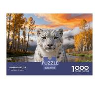 Puzzle Leopardo de Las Nieves 1000 Piezas - para Adultos Puzzle De Lago del Bosque, Juego Divertido E Instructivo, Decorativo, Regalo Ideal 70x50cm/1000pcs