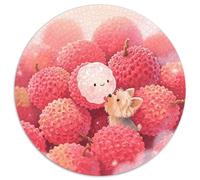 Puzzle Lichi 1000 Piezas para Adultos Juego EduGatoivo de cartón Rompecabezas Yorkshire Terrier Comiendo Lichi Decorativo Regalo Original 1000pcs (67.5x67.5cm)