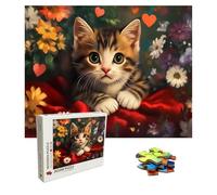 Puzzle Lindo Puzzle 1500 Piezas, Rompecabezas Adultos, Gato Puzzles de Madera, Gigante Imposible Jigsaw para Toda La Familia 87xx57 cm, Creativa Adultos Puzzles Estilo Clásico, Multicolor 8p-522