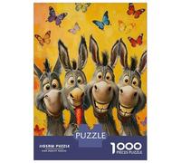 Puzzle Lindo y juguetón asno rebaño De 1000 Piezas Rompecabezas Hombres Y Mujeres De 1000 Piezas Juego Entretenimento 70x50cm/1000pcs